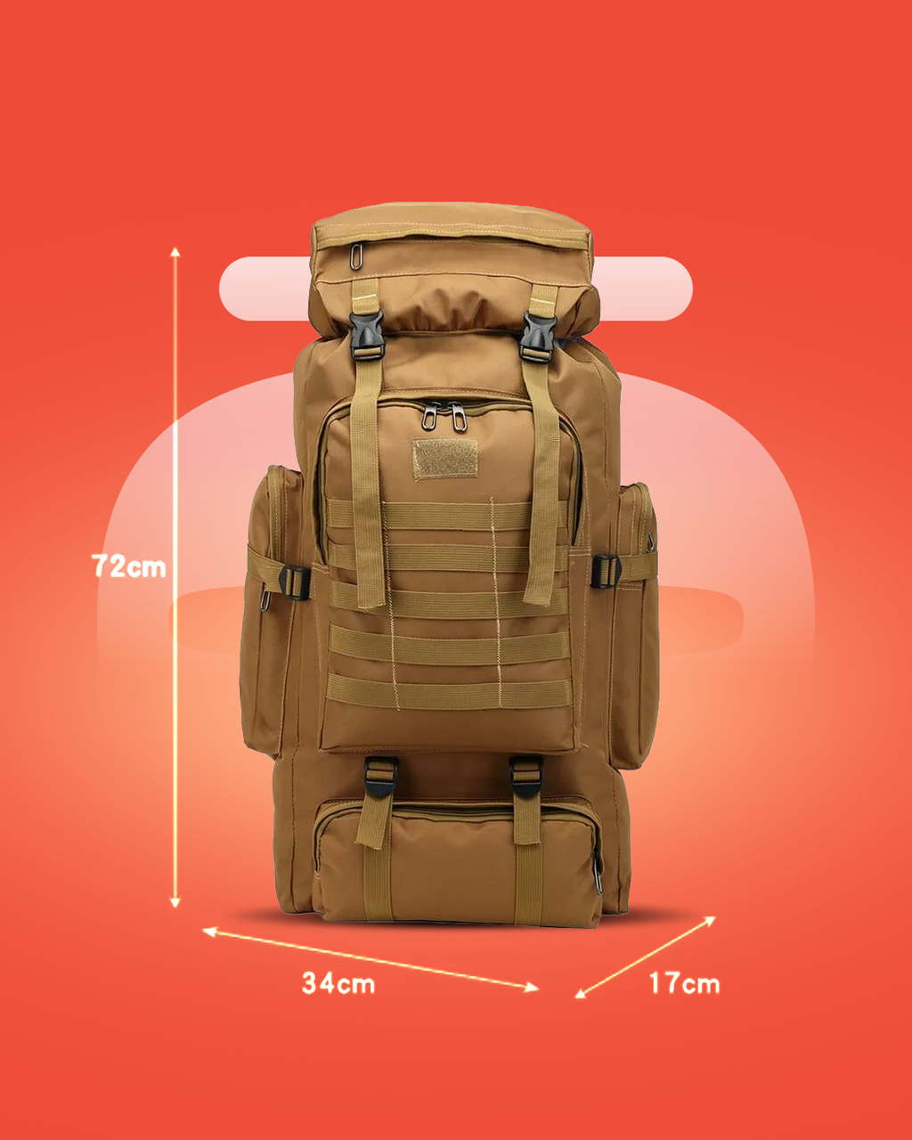 80L Waterproof Camouflage Travel Backpack